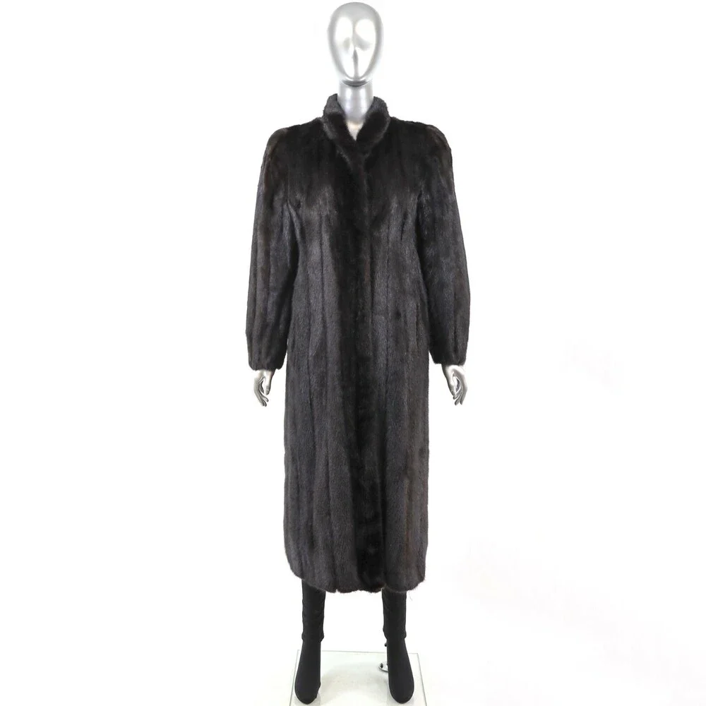Mahogany Mink Coat- Size M - Picture 3 of 8